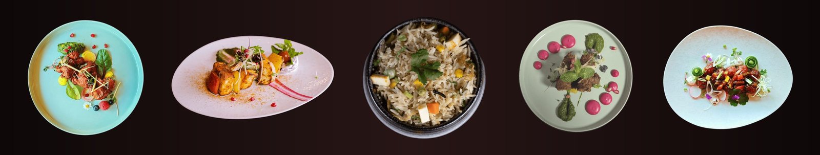 Chicken tikka, paneer tikka, pulao rice, lamb seekh kebab and veg manchurian from the Indian Vibe takeaway menu